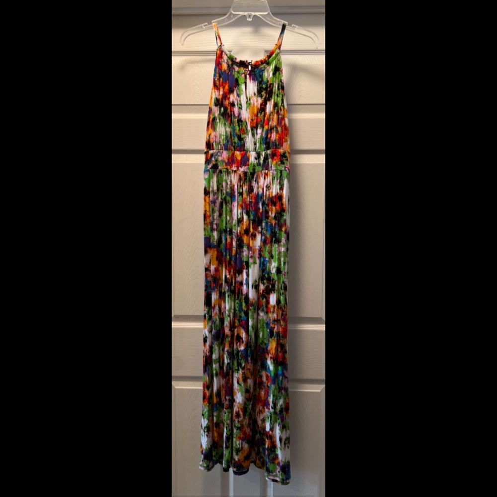 New Directions Petite Colorful Maxi Dress Size PL